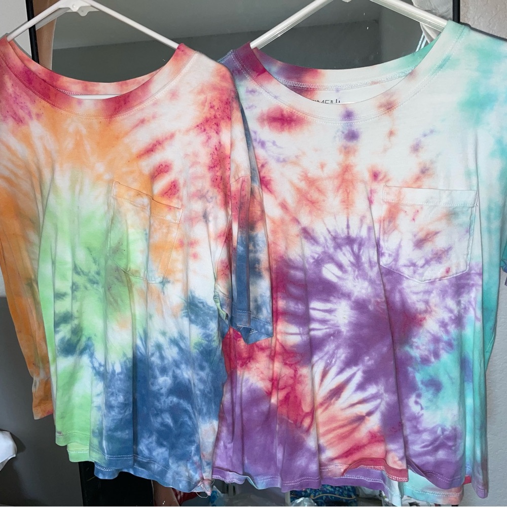 Set of Colorful Tie Die Shirts